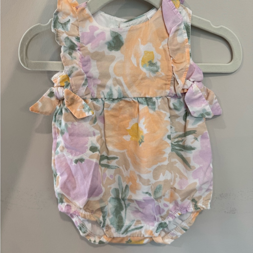 Carter's Floral One Piece - Peach, Lavender, and Yellow
